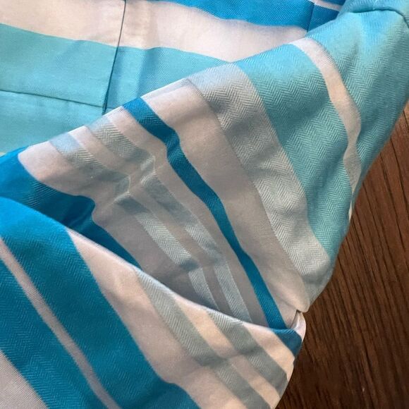 NWT Lilly Pulitzer Blossom strapless party dress. Turquoise wrapping stripe. 2. - Picture 8 of 9